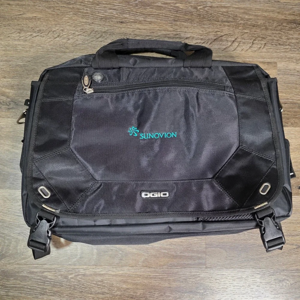 OGIO Unisex‎ OS Laptop Messenger Bag Black Sunovion Corporate Travel Briefcase